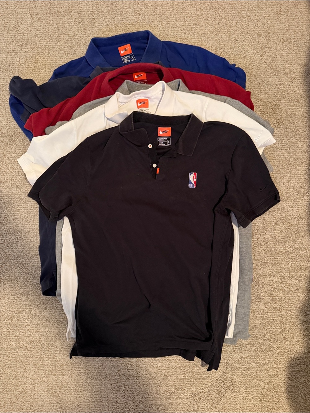 ‘THE’ Nike Polo Men's Black NBA Polo with Embroidered Logo Signature Shirt XL